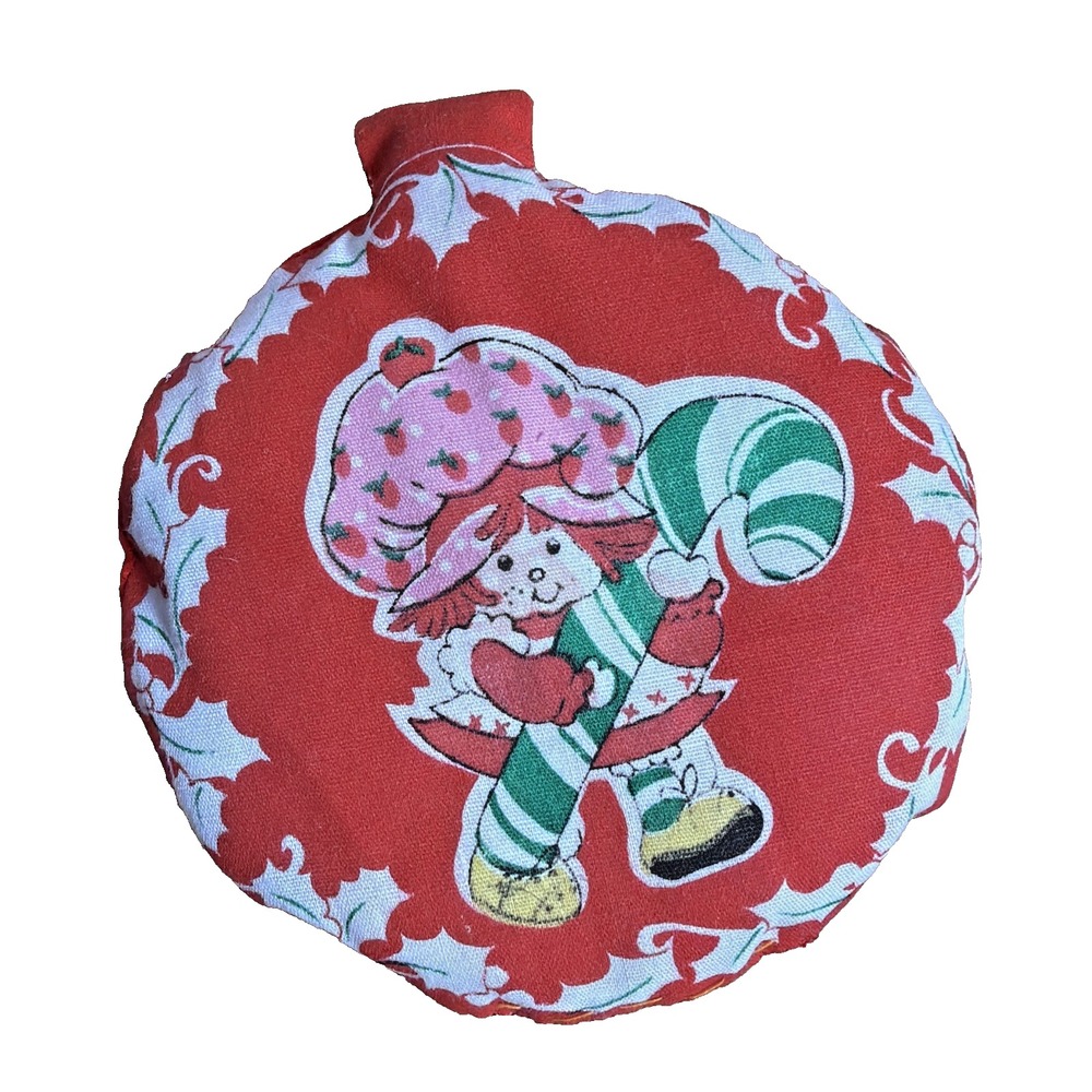 Strawberry Shortcake Cartoon Christmas Holiday Ornament Decor Fabric Red